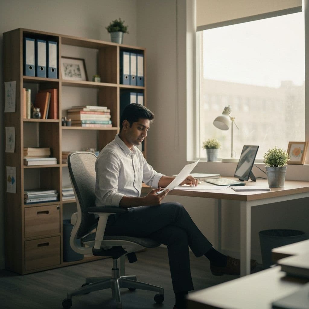 Small business owner managing their business