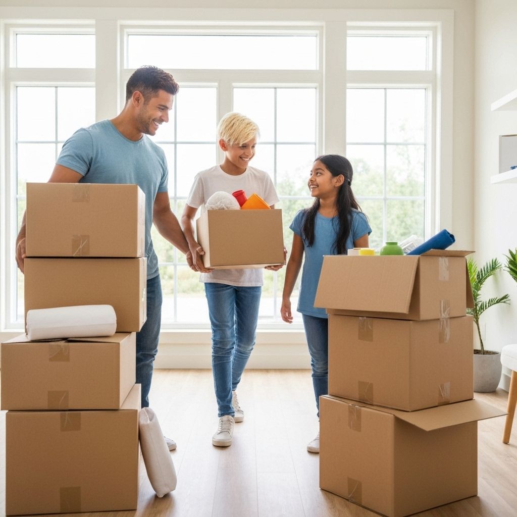 Family moving into new home