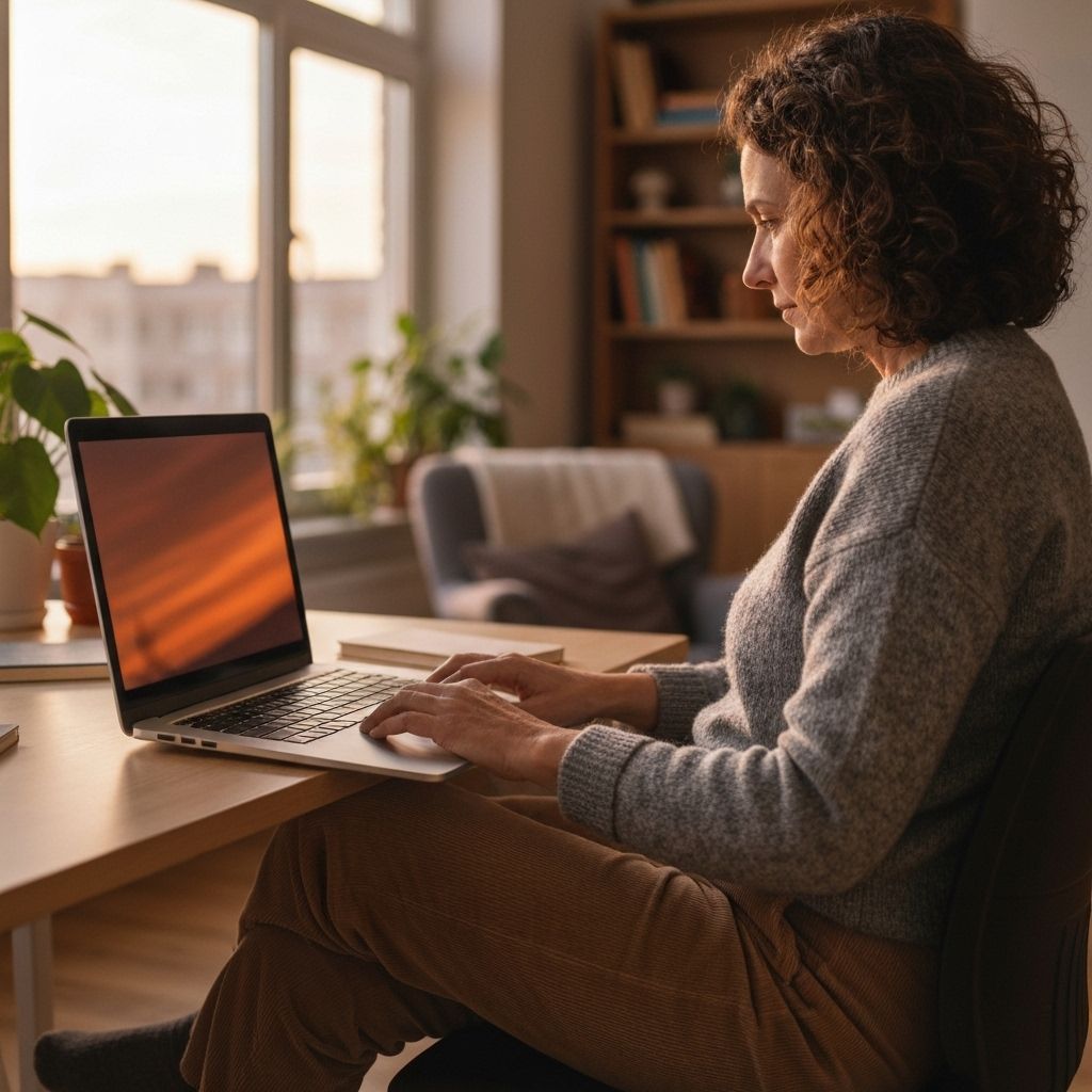 Freelancer working from modern home office