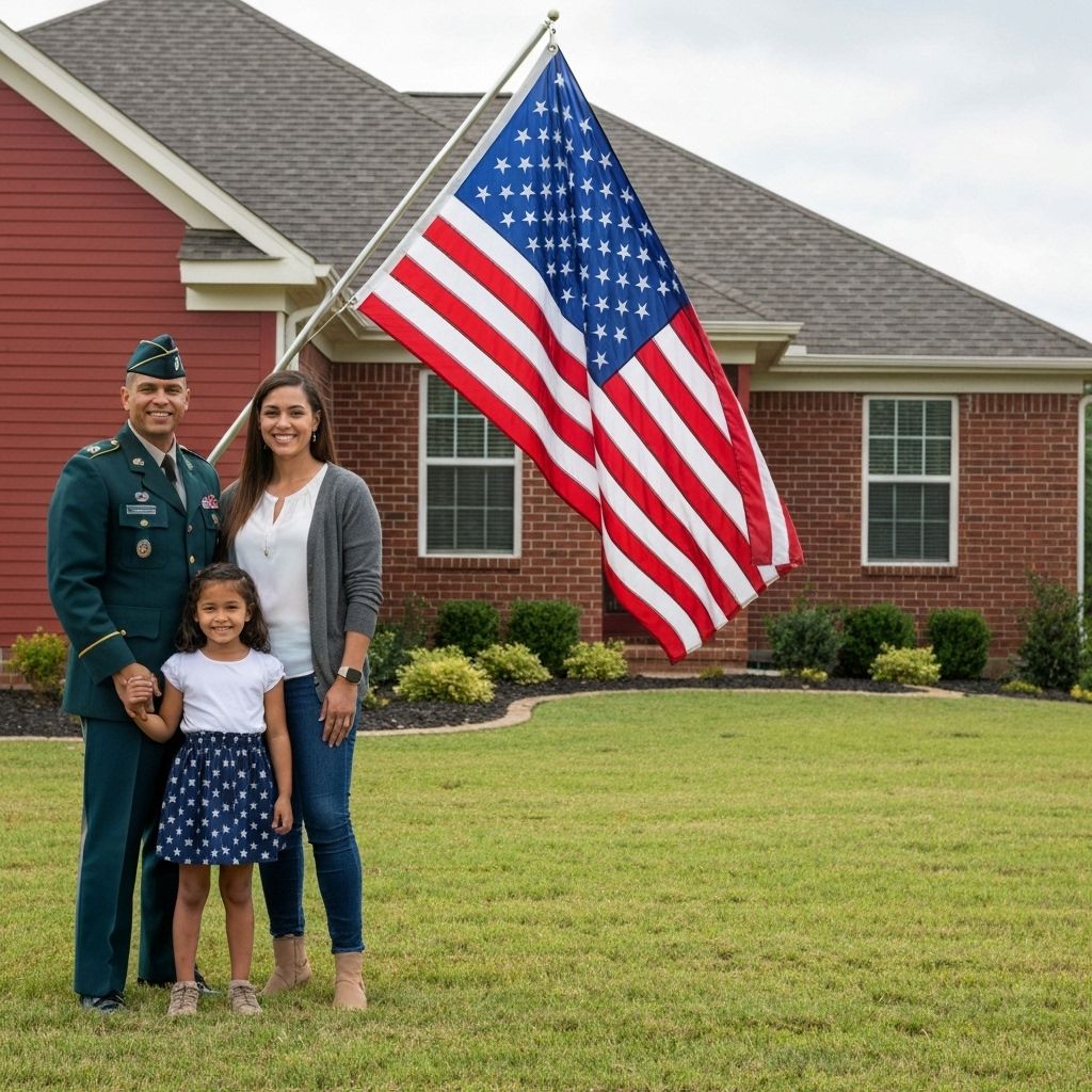 Veteran family at new home